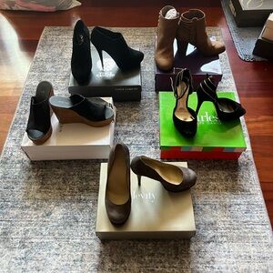 LOT of 5 heels. Size 7